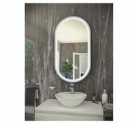 RAK Ceramics Art Oval LED Mirror | Chrome | Glass/Aluminium | 450mm x 1000mm