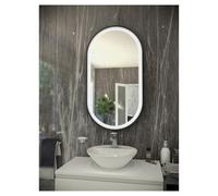 RAK Ceramics Art Oval LED Mirror | Matt Black | Glass/Metal | 550mm x 1000mm
