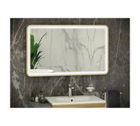 RAK Ceramics RAK-Ceramics Art Soft 600x1000 LED Illuminated Mirror, Gold Finish: Gold, Please Select Size: 600x1000mm