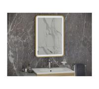 RAK Ceramics Art Soft Illuminated LED Mirror | Brushed Gold | Glass/Aluminium | 600mm x 800mm