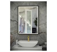 RAK Ceramics Art Square LED Mirror | Matt Black | Glass/Aluminium | 600mm x 800mm