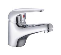 RAK Ceramics Basic Mono Basin Mixer Tap with Clicker Waste | Chrome | Metal | 45mm x 120mm x 142.5mm