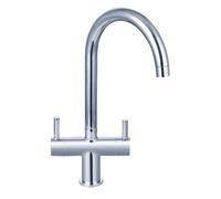 RAK Ceramics Berlin Traditional Cruciform Kitchen Sink Mixer Tap | Chrome | Brass | 50mm x 361mm x 160mm