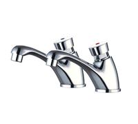 RAK Ceramics Commercial Non Concussive Basin Taps | Chrome | Brass | 50mm x 91.6mm x 143mm