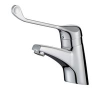 RAK Ceramics Rak Commercial Sequential Thermostatic Basin Mixer Tap - Polished Chrome, Solid Brass, Single Lever