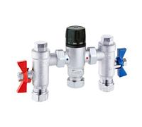 RAK Ceramics Compact Commercial Thermostatic Mixing Valves | Stainless Steel | 22mm