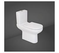 RAK Ceramics Compact DOC M Rimless Open Back Close Coupled Toilet Pan | White | Vitreous China | 750mm