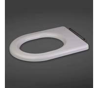 RAK Ceramics Compact Doc M Seat without Lid for Rimless Toilet Pan | White | Plastic | 361mm x 38mm x 458mm