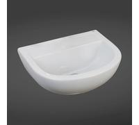 RAK Ceramics Compact Right Hand Doc M Basin with 1 Tap Hole and No Overflow | White | 500mm