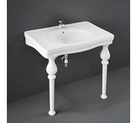 RAK Ceramics Console Alexandra Basin with 2 Tap Holes | White | 850mm