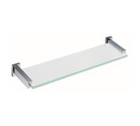 RAK Ceramics Cubis Glass Shelf | Chrome | Brass | 467mm x 48mm x 135mm