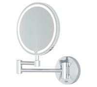 RAK Ceramics Demeter Round Illuminated LED 3x Magnification Mirror with Touch Sensor | Glass/Metal | 200mm