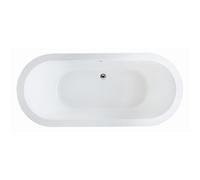 RAK Ceramics DKM Round Double Ended Bath and Leg Set | White | Acrylic | 1800mm x 800mm