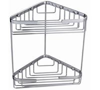 RAK Ceramics Double Corner Basket | Chrome | Brass | 225mm x 300mm x 180mm