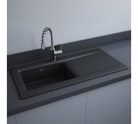 Rak Ceramics Dream 1.0 Bowl Matt Black Reversible Ceramic Inset Kitchen Sink