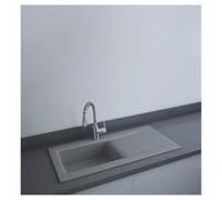 RAK Ceramics Dream 1.0 Bowl Slim Kitchen Sink | Matt Grey | Fire Clay | 545mm x 245mm x 1055mm