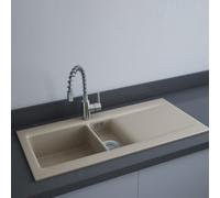 RAK Ceramics RAK-Ceramics Dream 1 Slim 1.5 Bowl Kitchen Sink 101cm - Matt Cappuccino Finish: Matt Cappuccino