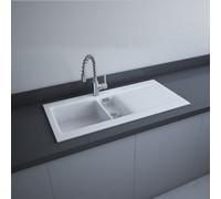 Rak Ceramics Dream 1010mm Single Bowl Fire Clay Inset Kichen Sink Alpine White 0Th
