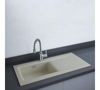 RAK Ceramics Dream Matt Greige 1.0 Bowl Slim Kitchen Sink | Matt Griege | Fire Clay | 545mm x 245mm x 1055mm