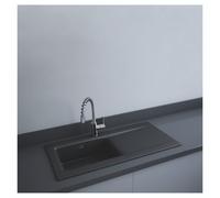 RAK Ceramics Dream Matt 1.0 Bowl Slim Kitchen Sink | Black | Fire Clay | 545mm x 245mm x 1055mm