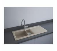 RAK Ceramics Dream Matt 1.5 Bowl Slim Kitchen Sink | Cappuccino | Fire Clay | 545mm x 245mm x 1055mm