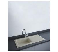 RAK Ceramics Dream Matt Greige 1.0 Bowl Slim Kitchen Sink | Matt Griege | Fire Clay | 545mm x 245mm x 1055mm