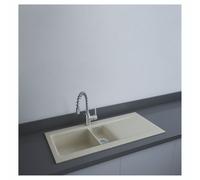 RAK Ceramics Dream Matt Greige 1.5 Bowl Slim Kitchen Sink | Matt Griege | Fire Clay | 545mm x 245mm x 1055mm
