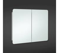 RAK Ceramics Duo Double Stainless Steel Cabinet with Mirrored Doors | 660mm x 800mm x 120mm