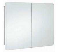 Rak Ceramics Duo Stainless Steel Mirrored Wall Cabinet, Double Door, 800X600X125mm