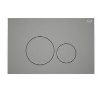 RAK Ceramics Ecofix Flush Plate with Round Push Plates | Matt Grey | Plastic | 165mm x 45mm x 245mm