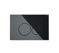 RAK Ceramics Ecofix Glass Flush Plate with Round Push Plates | Black | Plastic | 165mm x 45mm x 245mm