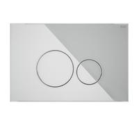 RAK Ceramics Ecofix Glass Flush Plate with Round Push Plates | White | Plastic | 165mm x 45mm x 245mm