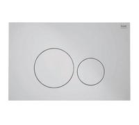 Rak Ceramics Ecofix Matt Chrome Round Dual Flush Plate Fsrakppl005, Wall-Mounted, Dual-Flow 6/3 Or 4.5/3 Litres