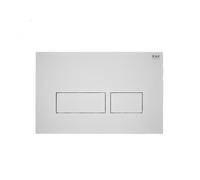 RAK Ceramics Ecofix Matt Flush Plate with Rectangular Push Plates | White | Plastic | 165mm x 45mm x 245mm