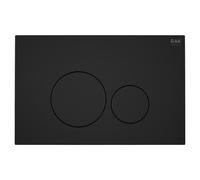 RAK Ceramics Ecofix Matt Flush Plate with Round Push Plates | Black | Plastic | 165mm x 45mm x 245mm