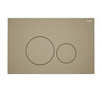 RAK Ceramics Ecofix Matt Flush Plate with Round Push Plates | Cappuccino | Plastic | 165mm x 45mm x 245mm