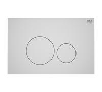 RAK Ceramics Ecofix Matt Flush Plate with Round Push Plates | White | Plastic | 165mm x 45mm x 245mm