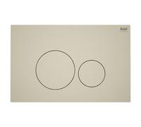 RAK Ceramics Ecofix Matt Greige Flush Plate with Round Push Plates | Matt Griege | Plastic | 165mm x 45mm x 245mm