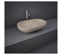RAK Ceramics Feeling Oval Matt Counter Top Basin | Cappuccino | Vitreous China | 550mm