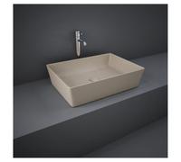 RAK Ceramics Feeling Rectangular Matt Counter Top Basin | Cappuccino | Vitreous China | 500mm