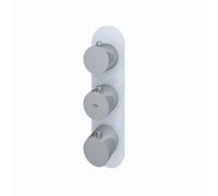 RAK Ceramics RAK-Ceramics Feeling Dual Outlet Thermostatic Concealed Shower Valve with Round Handles in Matt White Finish: Matt White