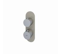 RAK Ceramics Feeling Round Concealed Thermostatic Single Control Shower Valve | Cappuccino | Metal | 70mm x 220mm x 136mm