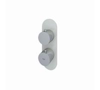 RAK Ceramics Feeling Round Concealed Thermostatic Single Control Shower Valve | Greige | Metal | 70mm x 220mm x 136mm