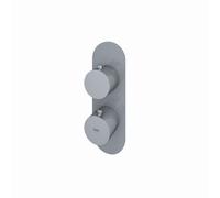 RAK Ceramics Feeling Round Concealed Thermostatic Single Control Shower Valve | Grey | Metal | 70mm x 220mm x 136mm