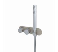 RAK Ceramics Feeling Round Horizontal Concealed Thermostatic Dual Control Shower Valve | Cappuccino | Brass | 280mm x 70mm x 136mm