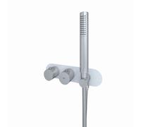 RAK Ceramics Feeling Round Horizontal Concealed Thermostatic Dual Control Shower Valve | White | Brass | 280mm x 70mm x 136mm