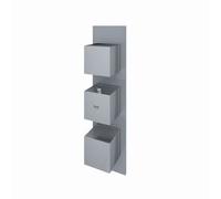 RAK Ceramics Feeling Square Concealed Thermostatic Dual Control Shower Valve | Grey | Brass | 70mm x 280mm x 136mm