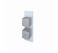 RAK Ceramics RAK-Ceramics Feeling Single Outlet Thermostatic Concealed Shower Valve with Square Handles in Matt White Finish: Matt White