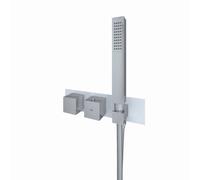 RAK Ceramics Feeling Square Horizontal Concealed Thermostatic Dual Control Shower Valve | White | Brass | 280mm x 70mm x 136mm