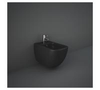 RAK Ceramics Feeling Wall Hung Bidet | Matt Black | 337mm x 340mm x 525mm